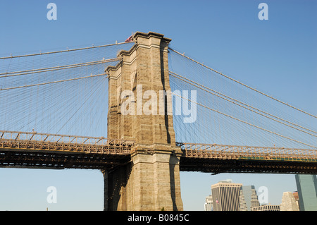 Brooklyn Bridge Pylon Stockfoto