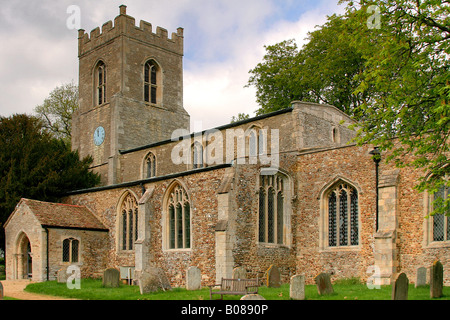 Str. Andrews Kirche Äbte Ripton Dorf Cambridgeshire England Großbritannien Großbritannien Stockfoto