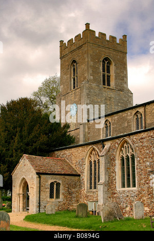 Str. Andrews Kirche Äbte Ripton Dorf Cambridgeshire England Großbritannien Großbritannien Stockfoto