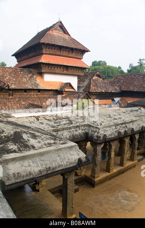 Ein Gebäude im Padmanabhapuram Palast, Padmanabhapuram nahe Thuckalay, Tamil Nadu, Indien Stockfoto