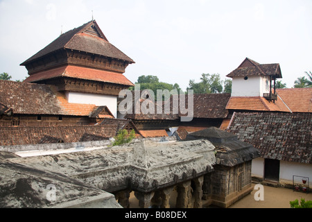 Ein Gebäude im Padmanabhapuram Palast, Padmanabhapuram nahe Thuckalay, Tamil Nadu, Indien Stockfoto