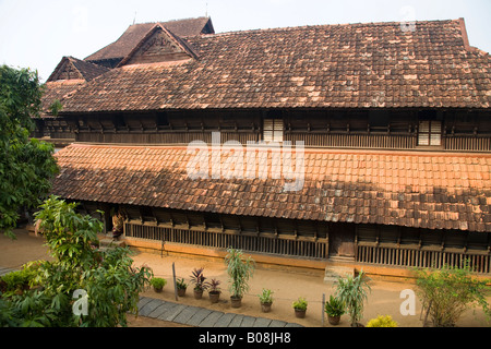 Ein Gebäude im Padmanabhapuram Palast, Padmanabhapuram nahe Thuckalay, Tamil Nadu, Indien Stockfoto