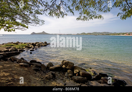 Reduit Beach. Rodney Bay, Gros Islet St Lucia Stockfoto