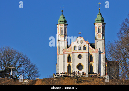 Heilig-Kreuz-Kirche, Kirche des Heiligen Kreuzes am Kalvarienberg (Kalvarienberg), Bad Tölz, Bayern, Deutschland Stockfoto