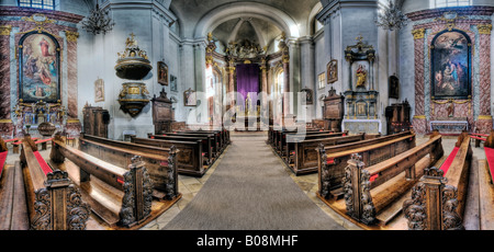 Interieur, Barockkirche (St. Stephan) in Stockerau, Weinviertel Region, Niederösterreich, Österreich Stockfoto