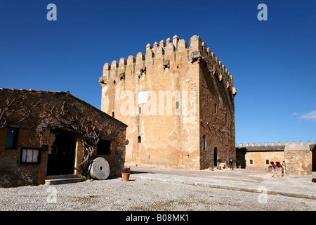 Torre de Canyamel Turm, Wahrzeichen von Mallorca, Balearen, Spanien Stockfoto