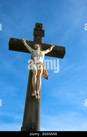 Christus auf einem blauen Himmel Stockfoto