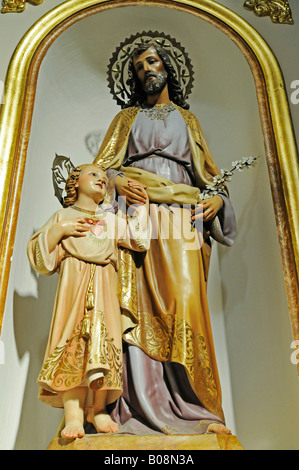 Statue von Jesus, die Kirche Santa Barbara, Tarbena, Alicante, Costa Blanca, Spanien Stockfoto