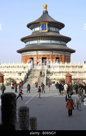 Halle des Gebets für gute Ernten, Ming-Dynastie Tempel Teil des Tempel des Himmels Komplex in Peking, China, Ostasien Stockfoto