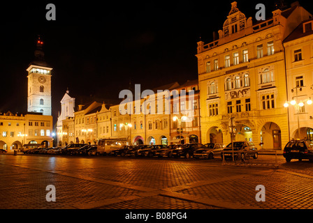 Altstadt von Budweis, Budweis, Budvar, Süd-Böhmen, Tschechische Republik, Tschechien, Europa Stockfoto