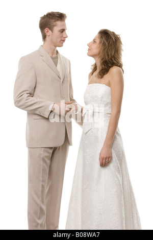 Jung, paar verkleidet Stockfoto