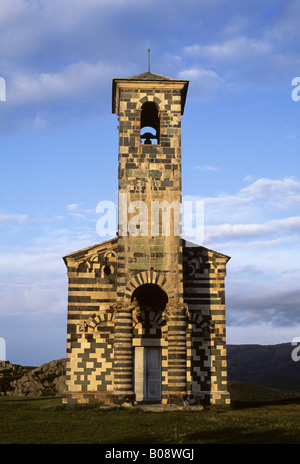 Pisanisch-romanische Kirche San Michele in Murato, Nebbio, Korsika, Frankreich Stockfoto