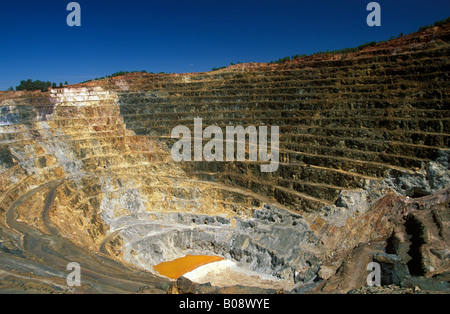 Kupfer-Tagebau, Minas de Riotinto, Corta Atalaya, Huelva, Andalusien, Spanien Stockfoto