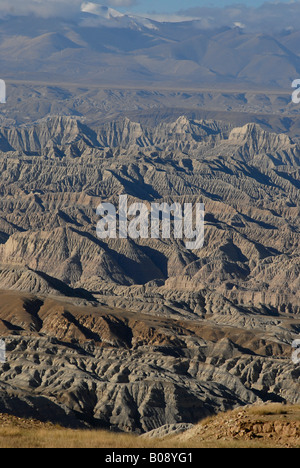 Canyon-Landschaft in das alte Königreich Guge in Ngari Präfektur, westlichen Tibet, China Stockfoto