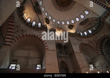 Interieur, Suleiman Moschee, Sueleymaniye Moschee, Istanbul, Türkei Stockfoto