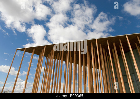 Lehm-Spalten für den spanischen Pavillon, Expo 2008 erdet, Zaragoza, Saragossa, Aragon, Spanien Stockfoto