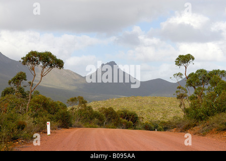 Feldweg durch Stirling Range Nationalpark, Western Australia, Australien Stockfoto