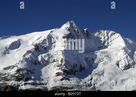 Mt. Großglockner gesehen vom Franz-Josefs-Hoehe, Glockner Gruppe, Carnithia, Austria, Europe Stockfoto