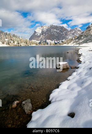 Lake Seebensee, Mt. Zugspitze, Mieminger Kette, Wettersteingebirge, Alpen, Tirol, Österreich, Europa Stockfoto