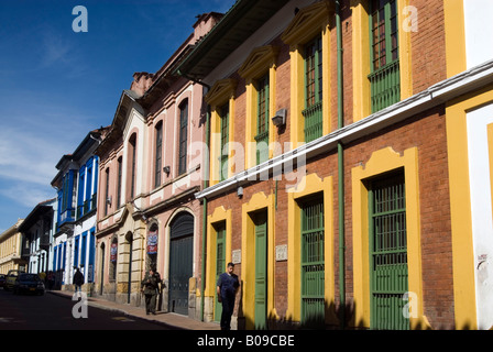 Straße in La Candelaria, Bogota, Kolumbien Stockfoto