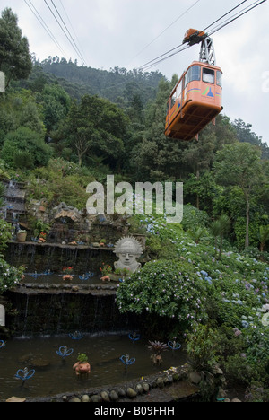 Seilbahn Bergfahrt Cerro de Monserrate in Bogota, Kolumbien Stockfoto