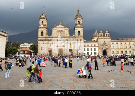 Primäre Kathedrale an der Plaza de Bolivar, Bogota, Kolumbien Stockfoto