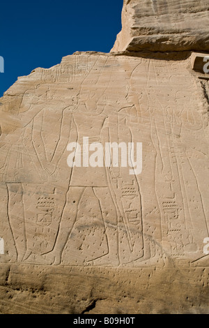 Gebel Silsilah Sandstein Steinbruch am Westufer des Nils, in der Nähe von Assuan, Süden von Ägypten Stockfoto