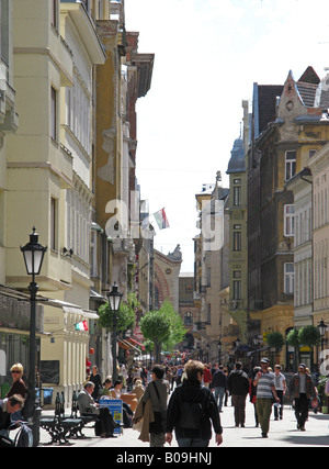 BUDAPEST, UNGARN. Vaci Utca in Pest. Stockfoto