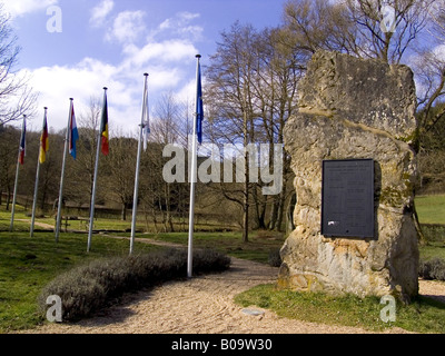 Europa-Denkmal in Ouren, Belgien, Ouren Stockfoto