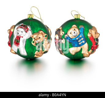 weihnachtskugel Teddybären Stockfoto