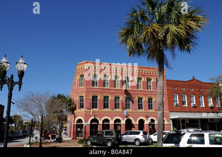 Ansicht der Centre Street Fernandina Beach Amelia Island Florida USA Stockfoto