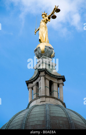 Rootop Gerechtigkeit, Old Bailey, London, UK Stockfoto