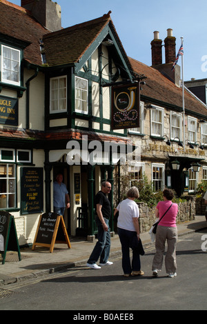 Außerhalb der Stadt Bugle Coaching In Yarmouth Touristen Zentrum Isle Of Wight, England UK Stockfoto