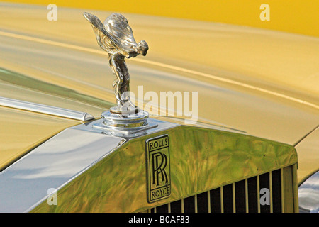 Rolls-Royce Auto zeigen, Spirit of Ecstasy Abzeichen Stockfoto