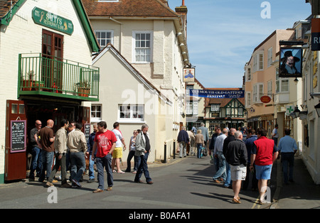 Yarmouth Isle Of Wight England UK beschäftigt Straßenszene Stockfoto