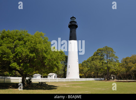 Jagd-Insel-Leuchtturm in South Carolina USA. Stockfoto