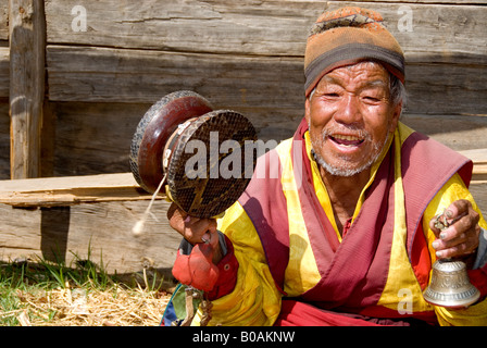 Bhutan Mann an Paro Sonntagsmarkt, Bhutan Stockfoto