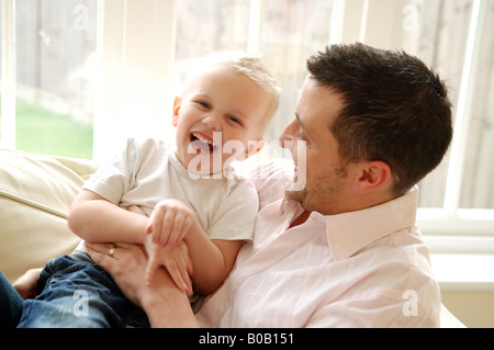 Vater und Sohn Stockfoto