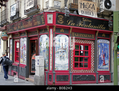 Irish Bar Madrid Altstadt Stockfoto