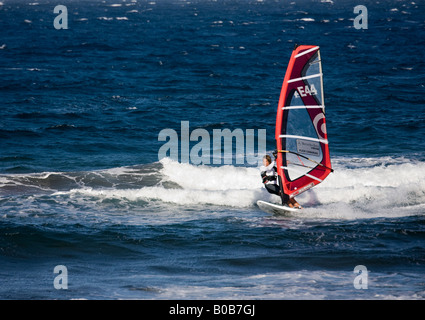 Playa de Vergas "Gran Canaria" Spanien Windsurfen Stockfoto