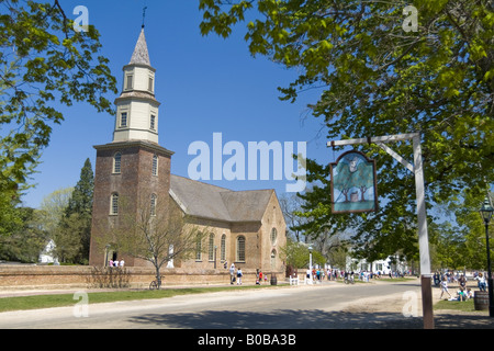 Bruton Episcopal Pfarrkirche, Colonial Williamsburg Virginia Stockfoto