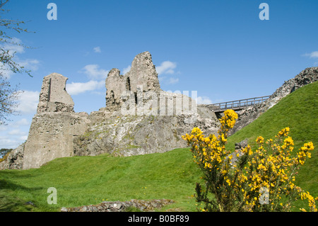 Die Ruinen des 13. Jahrhunderts Montgomery Wasserburg für Henry 3.;  ein CADW verwaltet walisische Weltkulturerbe Powys Wales UK Stockfoto