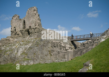 Die Ruinen des 13. Jahrhunderts Montgomery Wasserburg für Henry 3.;  ein CADW verwaltet walisische Weltkulturerbe Powys Wales UK Stockfoto