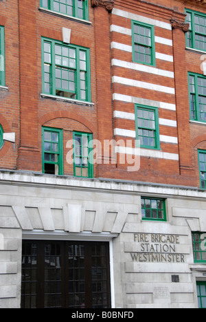 Westminster-Feuerwehr-Station in Horseferry Road London Stockfoto