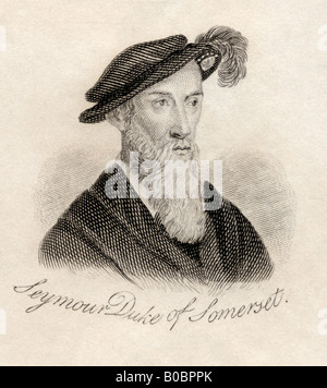 Edward Seymour, 1st Duke of Somerset, 1500 - 1552, aka 1st Earl of Hertford, 1st Viscount Beauchamp und Edward Semel. Stockfoto