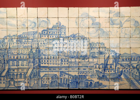 Lissabon Portugal Panorama von Lissabon in der Museu Nacional Azulejo National Museum von Fliesen Stockfoto