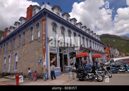 Traditionellen Wild-West-Häuser in der Stadt von Silverton Colorado USA Stockfoto