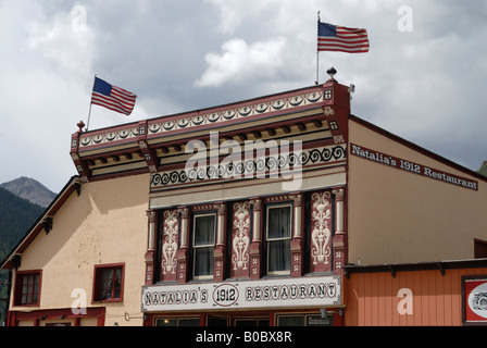 Traditionellen Wild-West-Häuser in der Stadt von Silverton Colorado USA Stockfoto