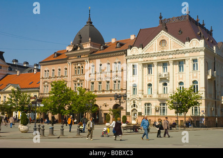 Trg Slobode Hauptplatz in Novi Sad Serbien Europa Stockfoto