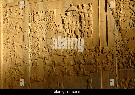 Sassanidischen Basrelief in Taq-e Bostan, Kermanshah, Iran. Stockfoto